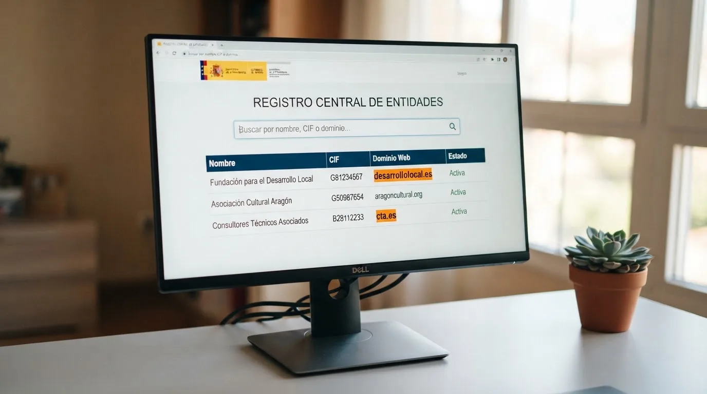 Pantalla de ordenador mostrando el sitio ordenacionjuego.es con el buscador de operadores autorizados de la DGOJ y el dominio .es resaltado