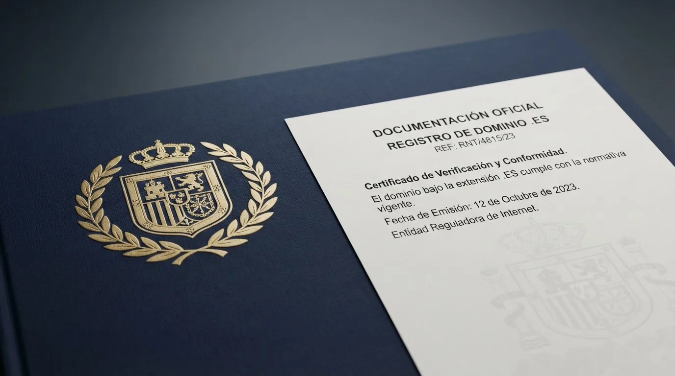 Sello oficial de la Dirección General de Ordenación del Juego junto al dominio .es de un casino online autorizado en España